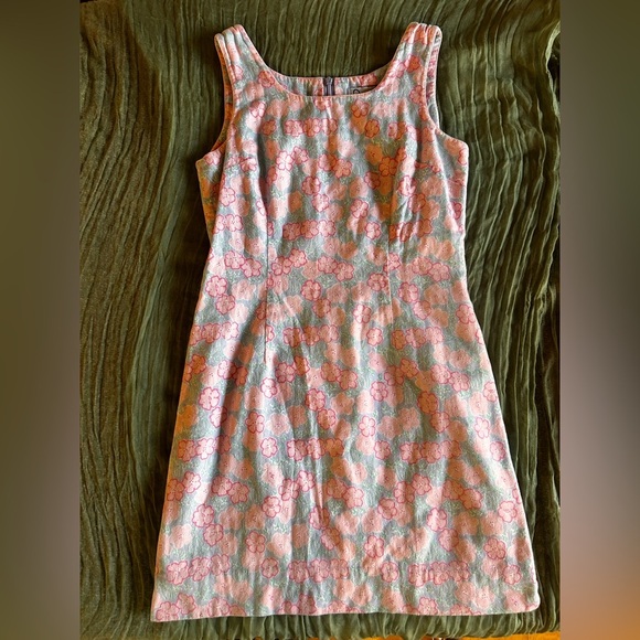 Vintage Lilly Pulitzer Floral Pink and Green Shift size 2 - Picture 1 of 9